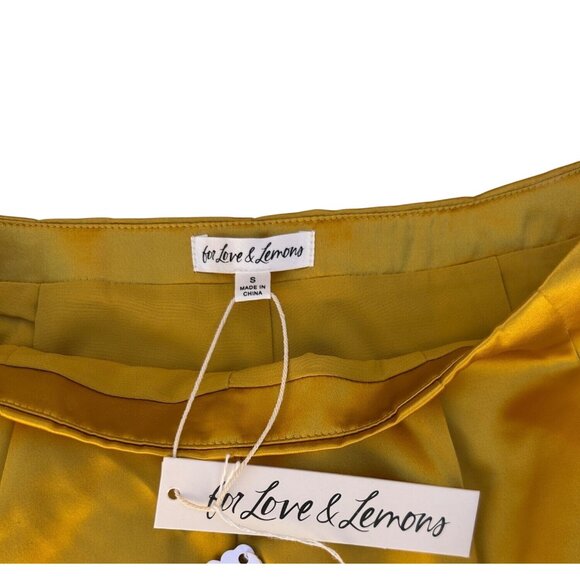 For Love And Lemons Drew Shorts Gold Size Small - Picture 7 of 8